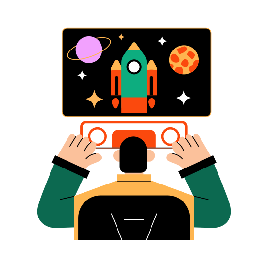 Space Study, Exploration, Futuristic, Astronomy, Cosmology illustration