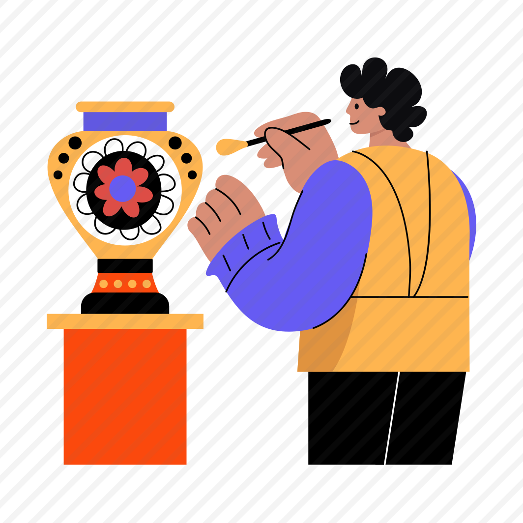 Vase Painting, Ceramics, Pottery, Claywork, Hobby preview