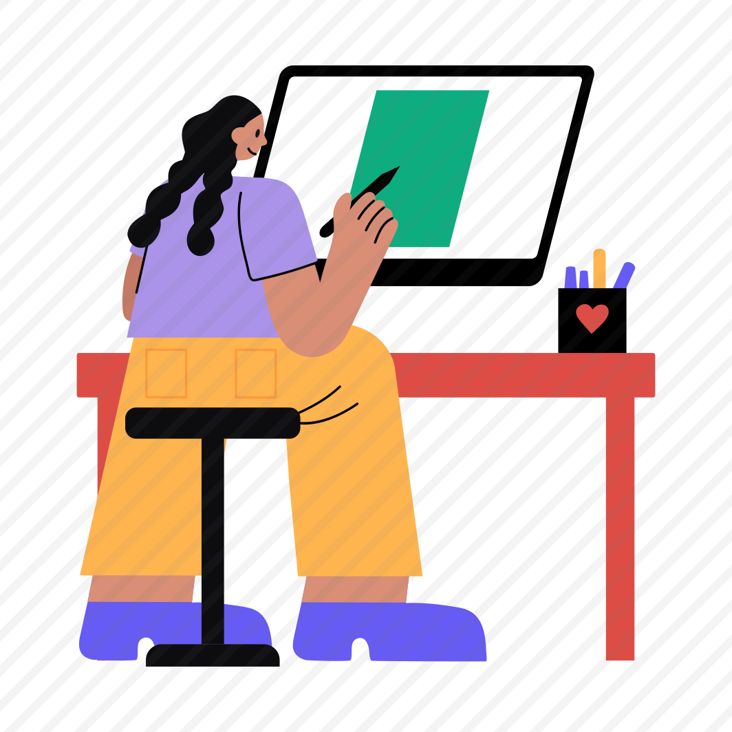 Visual Designer, Graphic Designer, Artist, Working, Sketching preview