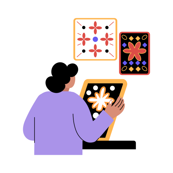 Wallpaper Designer, Hanging Frames, Artist, Creative, Activity illustration