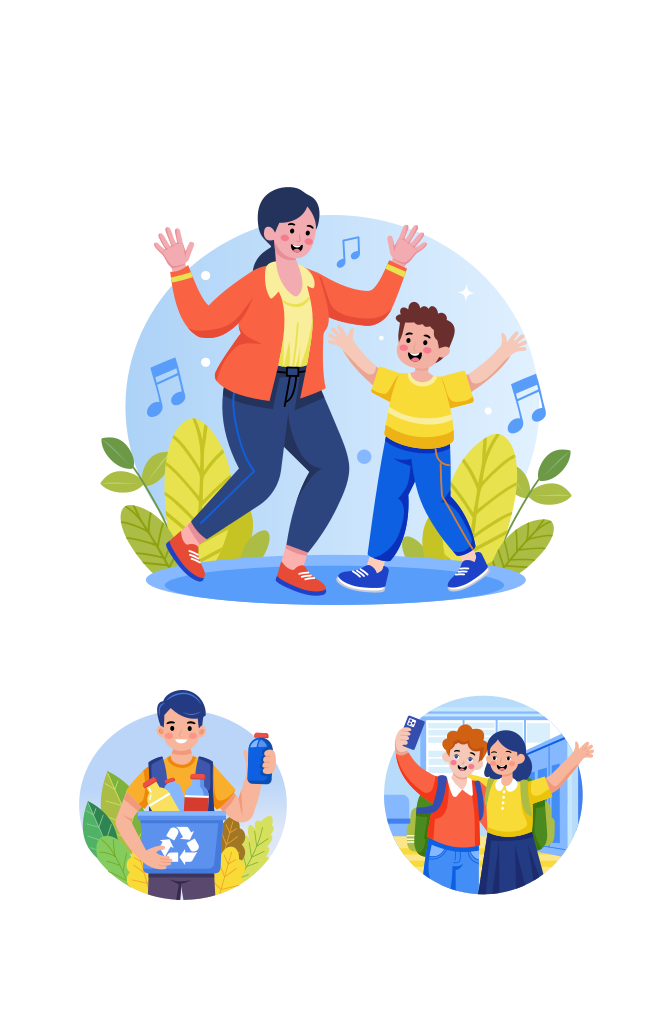 School Illustration Art Set Large Set Preview