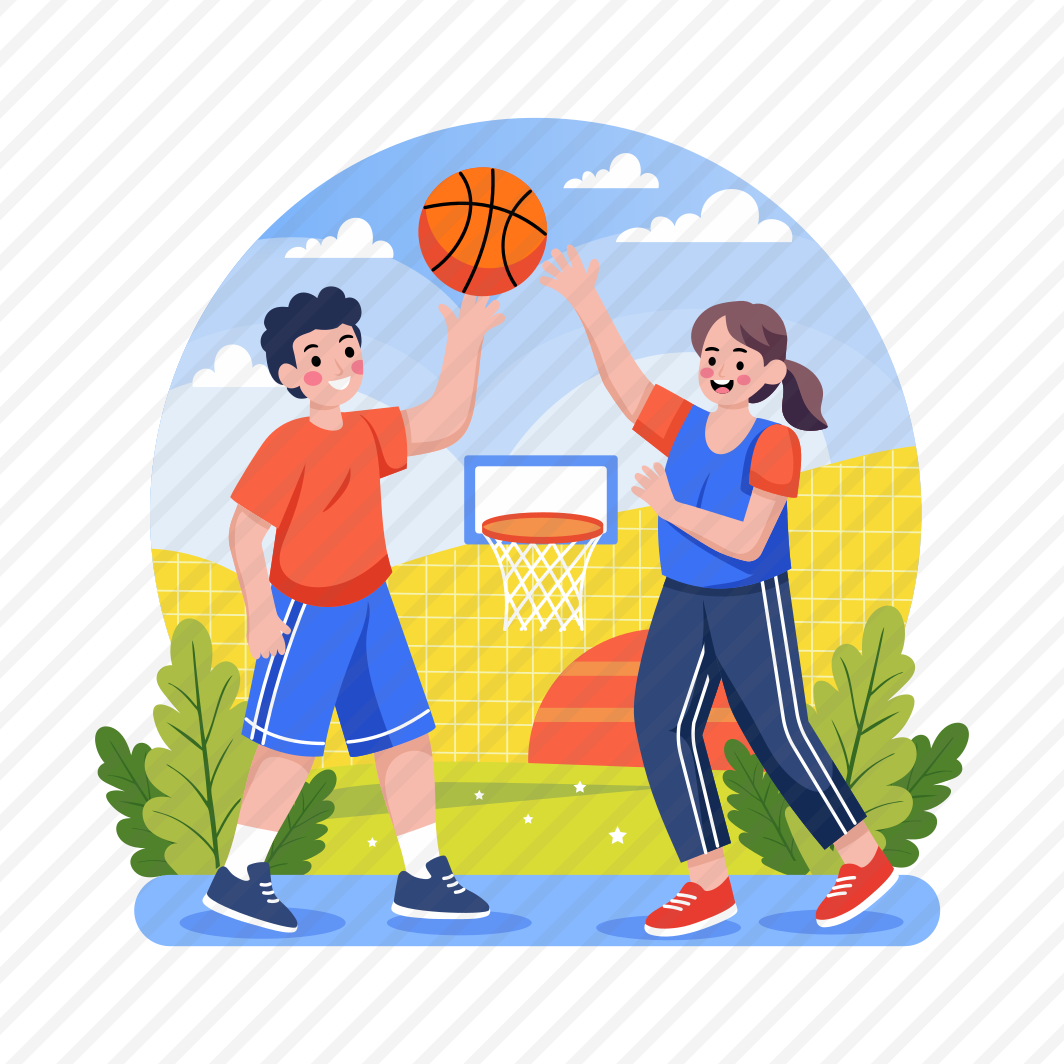 Basketball, Playing, Activity, Support, Friends preview