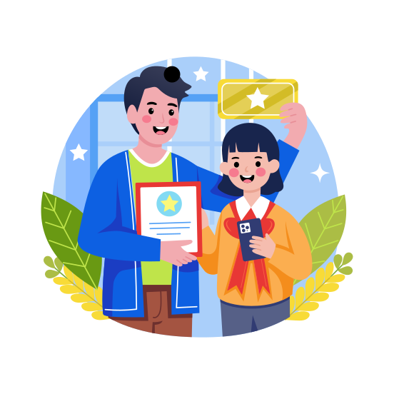 Certification, Diploma, Graduated, Achievement, Successful illustration