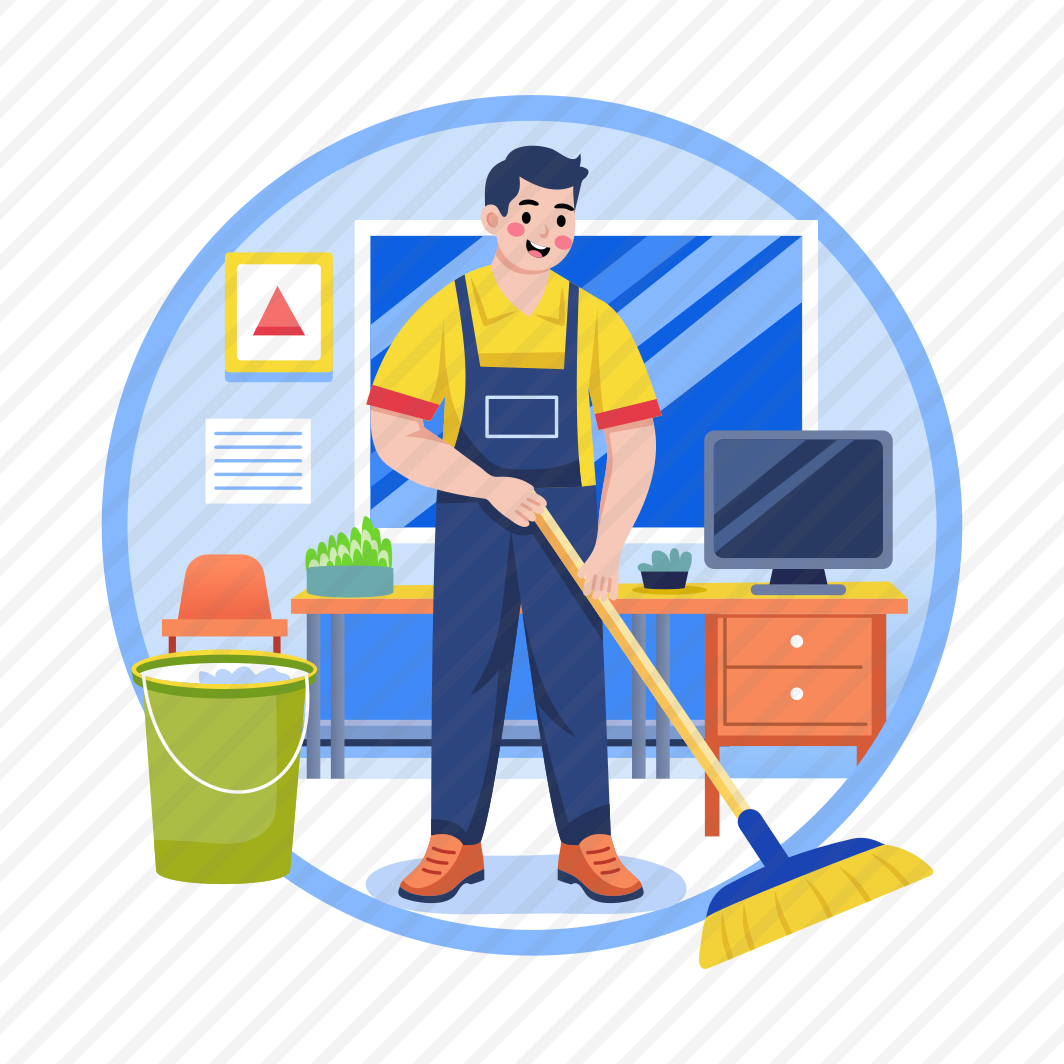 Cleaning, Janitor, Tidying, Classroom, Worker preview