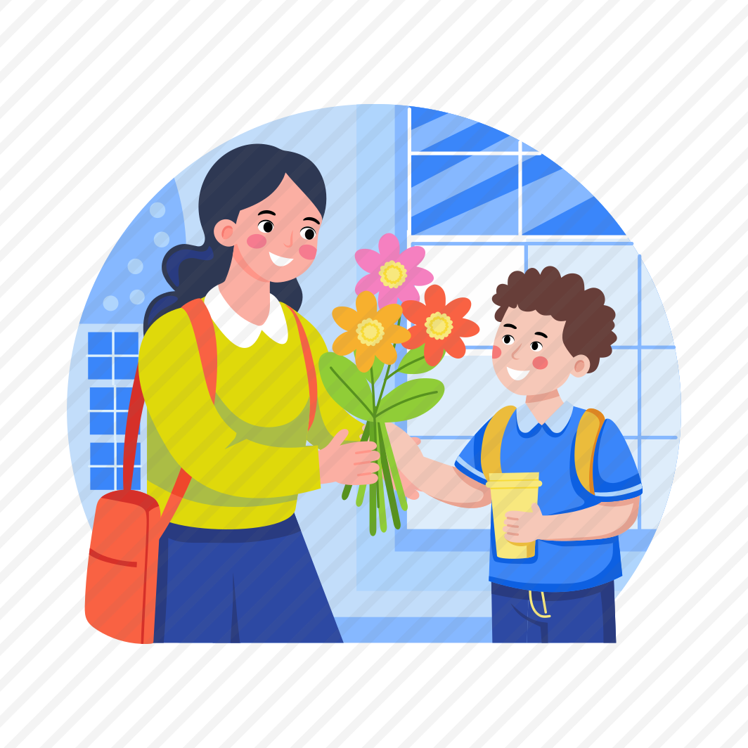 Giving Bouquet, Flowers, Student, Floral, Teacher preview