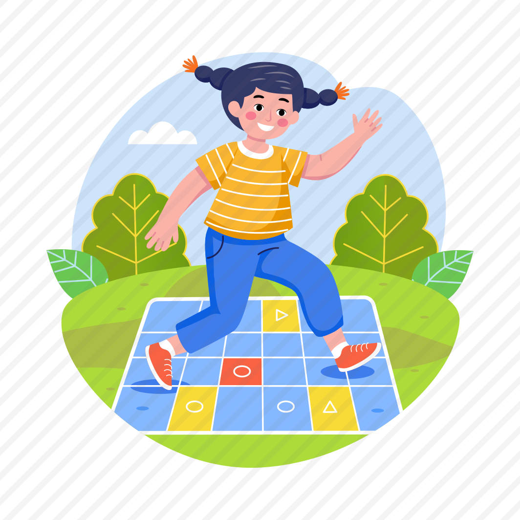 Playing, Hopscotch, Game, Activity, Leisure preview