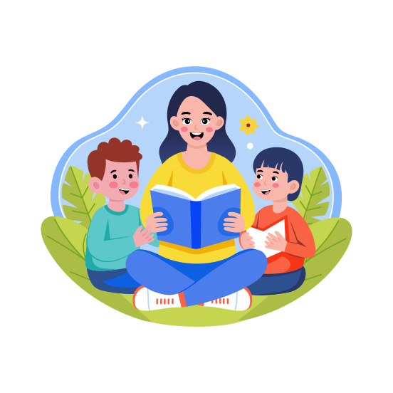 Reading Poems, Book, Learning, Activity, Students, illustration