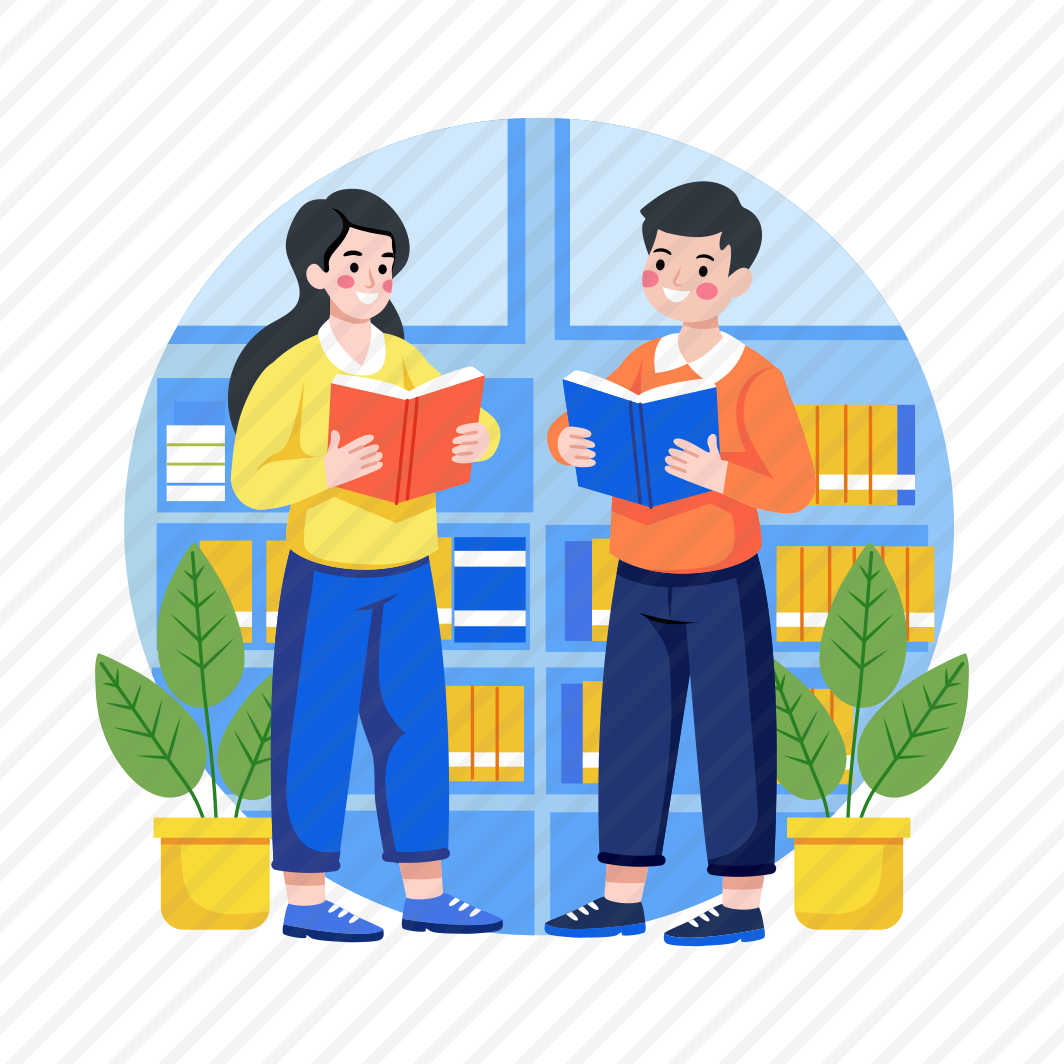 Reading Together, Friends, Students, Studying, Reading Books preview