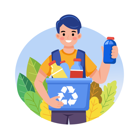 Recycling, Bottles, Chemical, Sustainability, Disposal illustration