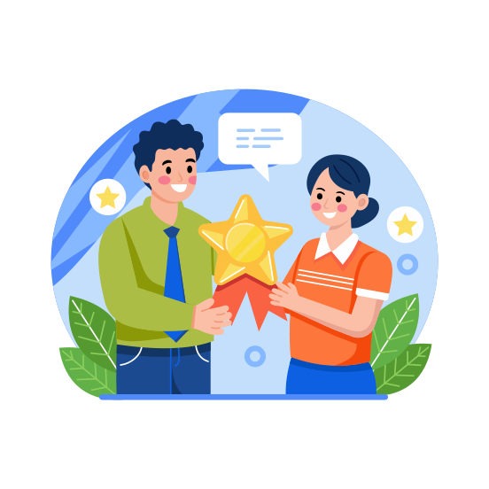 Rewarding, Prize, Achievement, Award, Badge illustration