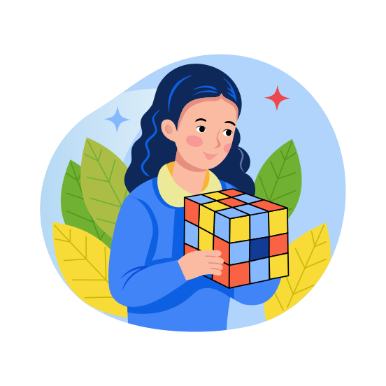 Rubik Cube, Solving, Logical, Game, Activity illustration