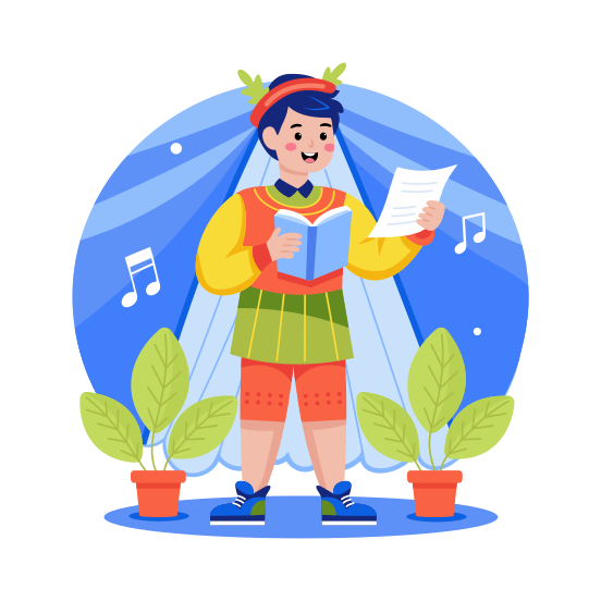 School Play, Performance, Acting, Theatre, Singing illustration