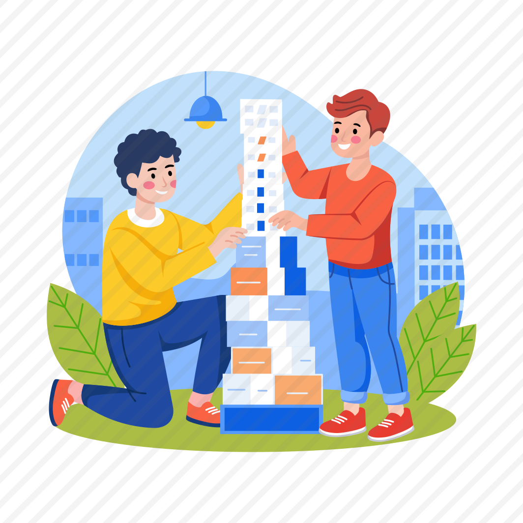 School Project, Building, Model, Blocks, Creative Students preview