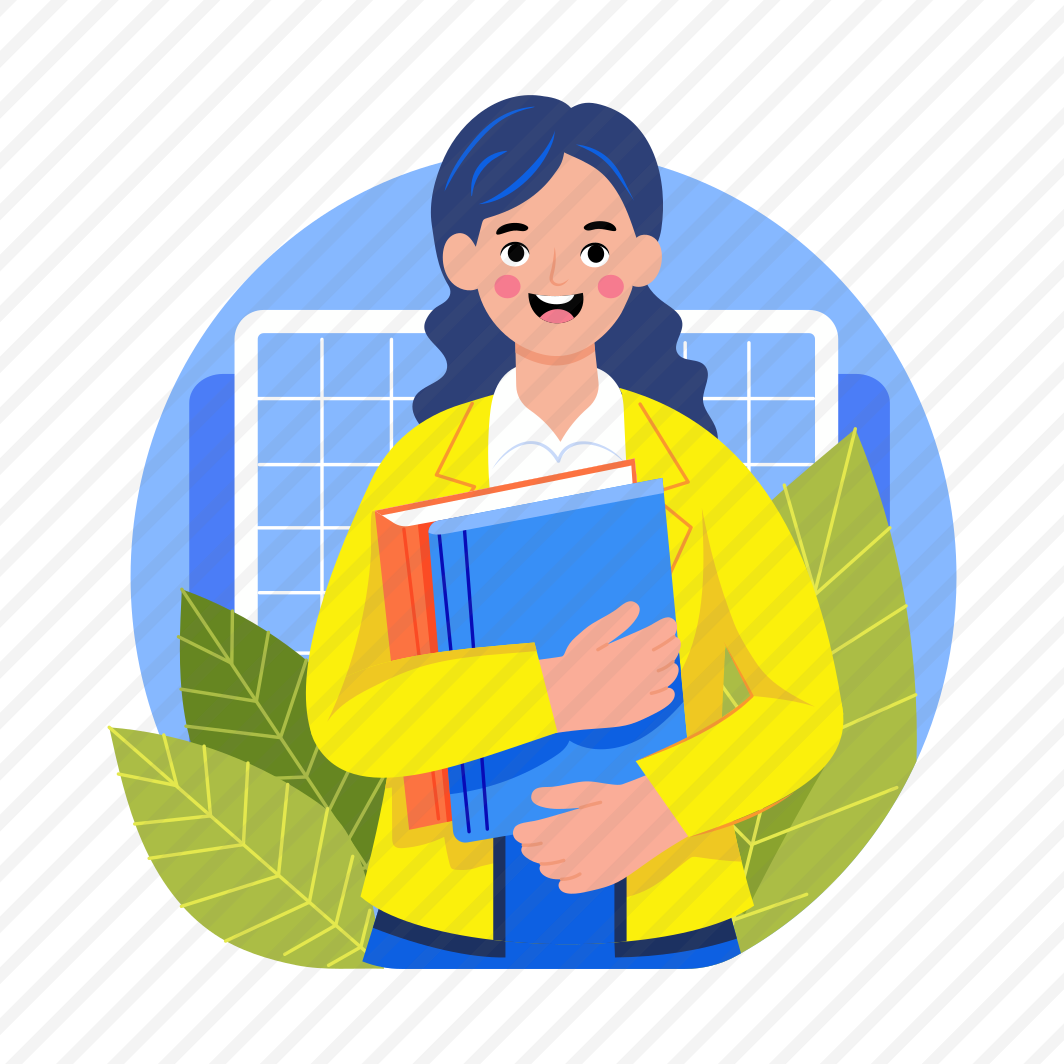 Student, Smiling, Girl, Holding Books, Academic preview