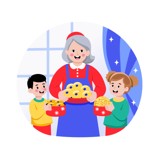 Baking Cookies, Sweet, Dessert, Food, Confectionery illustration