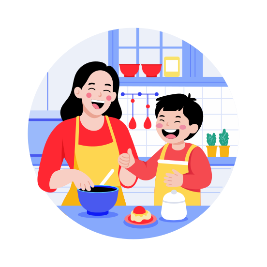 Cooking, Baking, Activity, Preparing, Food illustration