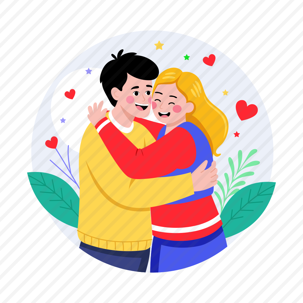 Hugging, Embracing, Cuddling, Couple, Happy preview