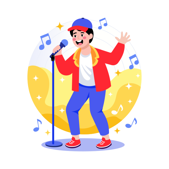 Karaoke, Singing, Music, Entertainment, Performance illustration