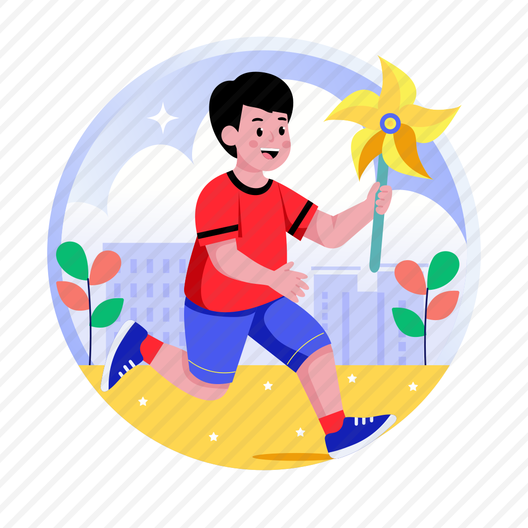 Kid Playing, Running, Enjoying, Happy, Joyful preview