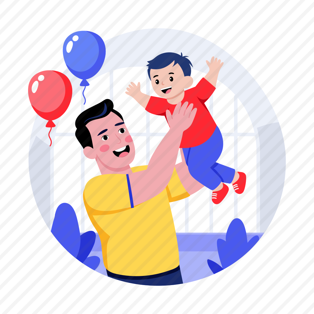 Lifting Baby, Fatherhood, Bond, Happy, Cheerful preview