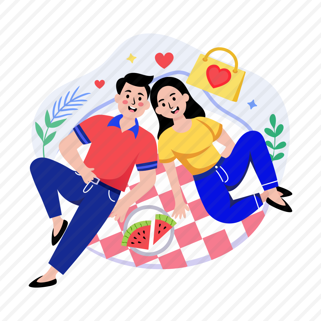Picnic, Couple, Outdoor, Relaxing, Enjoying preview
