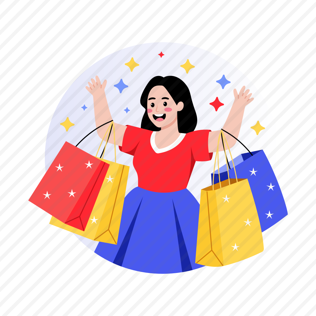 Shopping, Smiling, Happy, Bags, Enjoyment preview