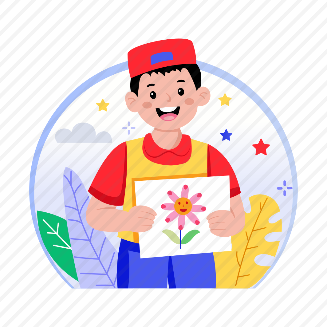 Showing Drawing, Creativity, Kid, Happy, Smiling preview