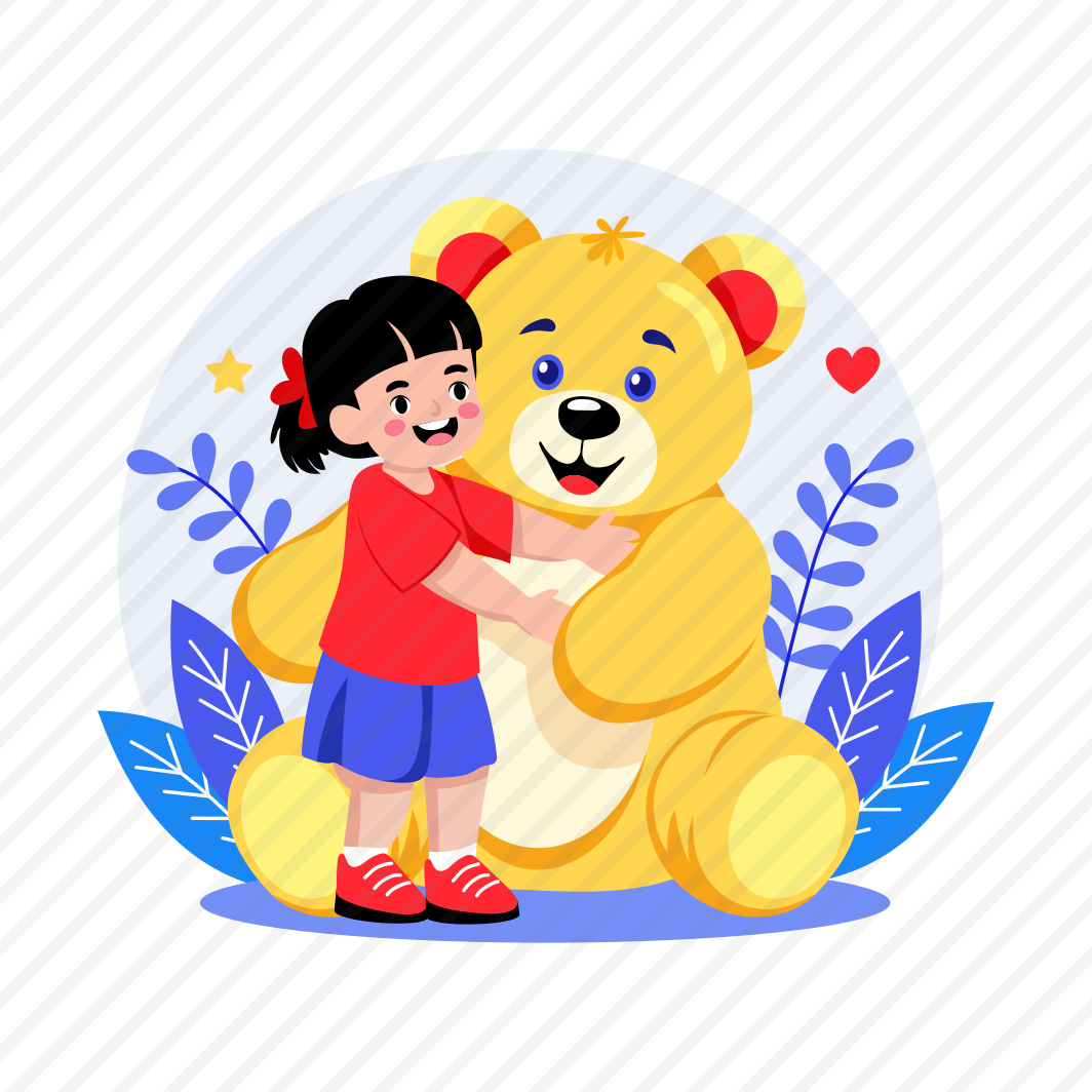 Teddy Buddy, Hugging, Cuddling, Embracing, Happy preview