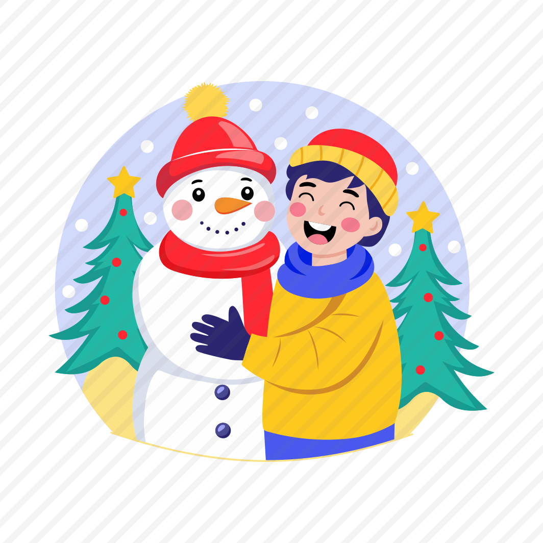 Winter Fun, Snowman, Playing, Happy, Joyful preview