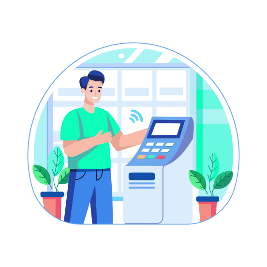 Atm, Machine, Kiosk, Transaction, Payment illustration