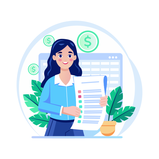 Bill Receipt, Invoice, Statement, Payment, Finance illustration