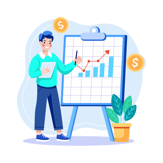 Budget Planning, Graph, Chart, Analyzing, Scheduling illustration