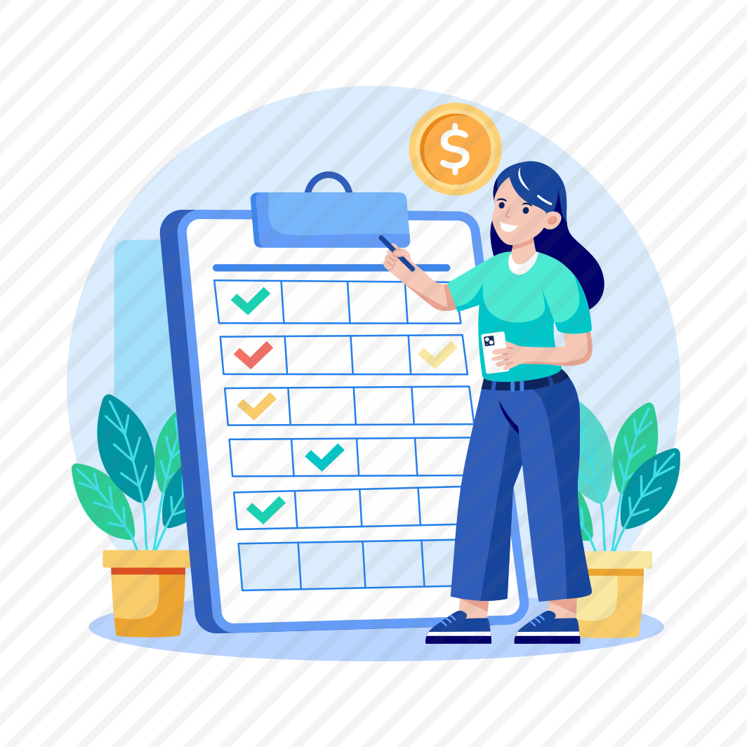 Budget Planning, Scheduling, Checklist, Clipboard, Interface preview