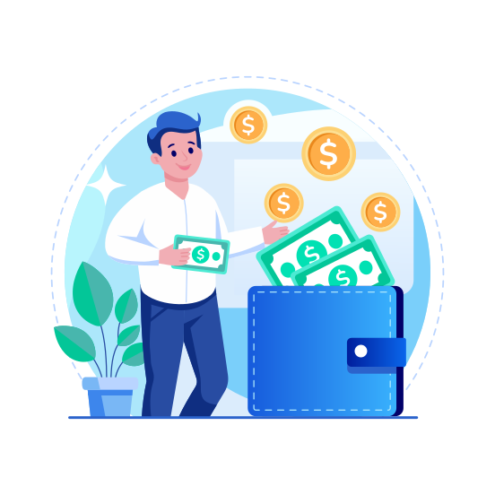 Cashback Reward, Prize, Award, Money, Finance illustration