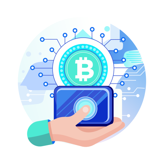 Crypto Wallet, Bitcoin, Currency, Coin, Money illustration
