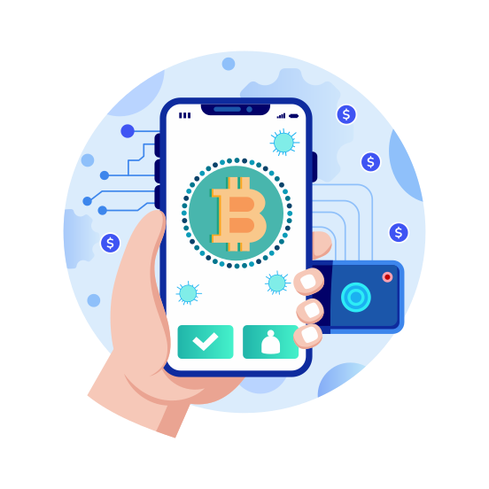 Digital Currency, Bitcoin, Crypto, Coin, Money illustration