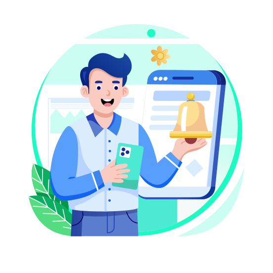 Get Alerts, Notification, Update, Notify, Payment Alerts illustration