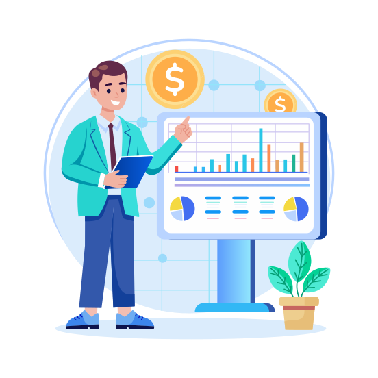 Investment Chart, Graph, Analytics, Strategy, Interface, illustration