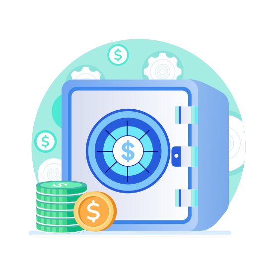 Money Vault, Locker, Security, Protection, Storage illustration