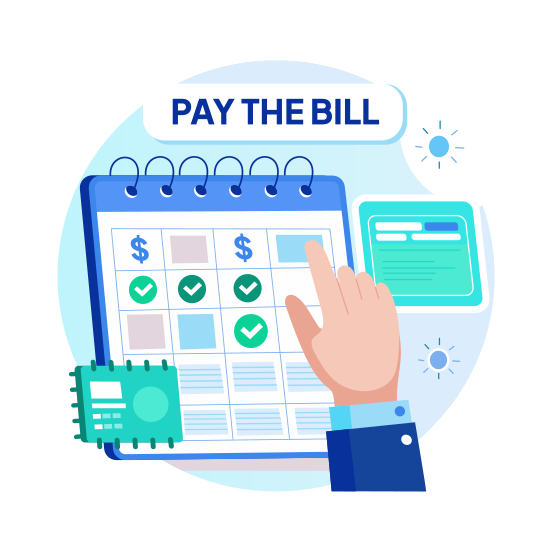 Payment Reminder, Calendar, Scheduling, Planning, Alert, illustration