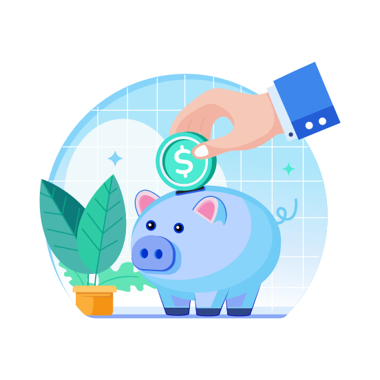 Piggy Bank, Savings, Coins, Money, Cash, illustration