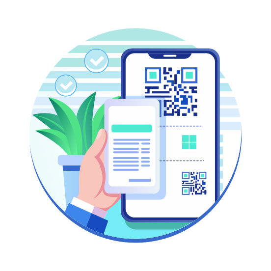 Qr Payment, Scanning, Code, Secure, Transaction, illustration