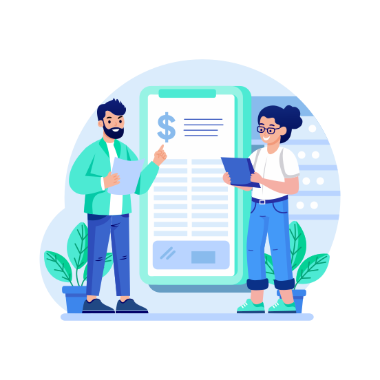 Split Payment, Expense, Receipt, Invoice, Transaction, illustration