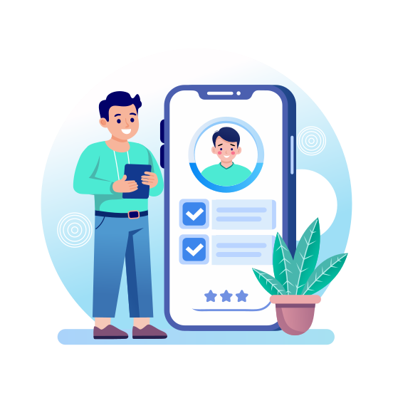 Verification, Profile, User, Authentication, Personal, illustration