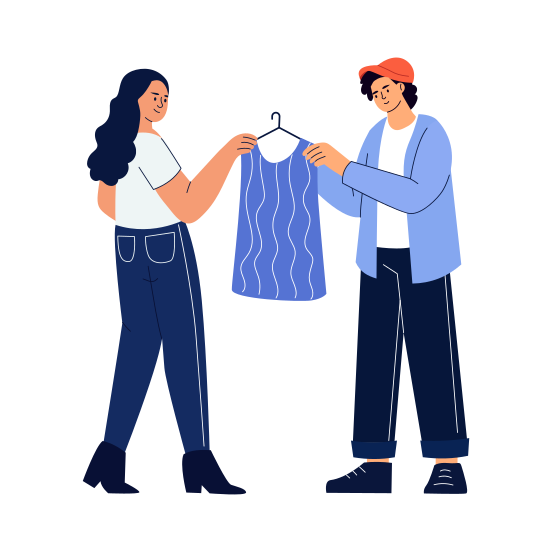 Buying Clothes, Shopping, Purchasing, Friends, Bff illustration