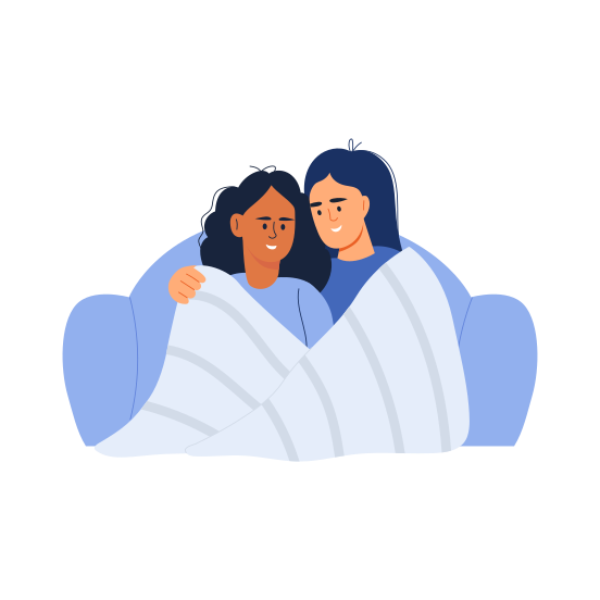 Friendly Hug, Cuddling, Embrace, Friendship, Bff illustration