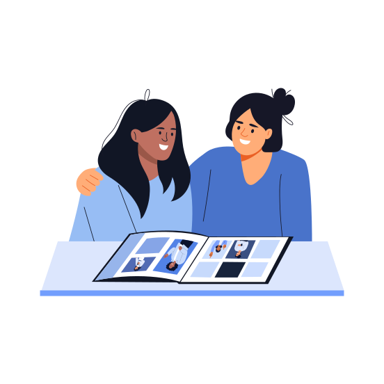 Memories, Photos, Friends, Bff, Companion illustration