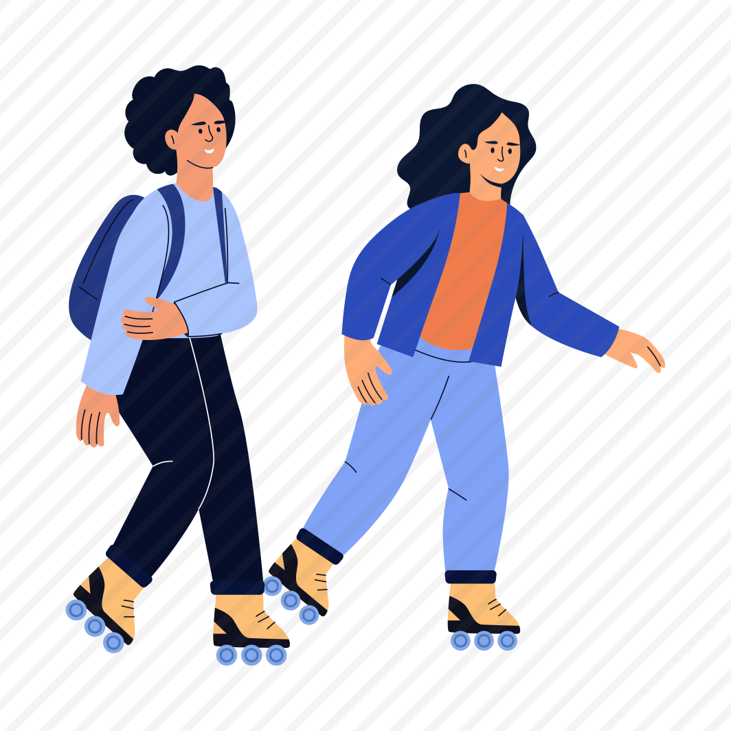 Rollerblading, Skating, Activity, Friends, Companion preview