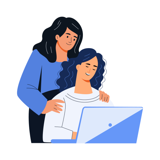 Supportive Friend, Companion, Friends, Friendship, Bff illustration