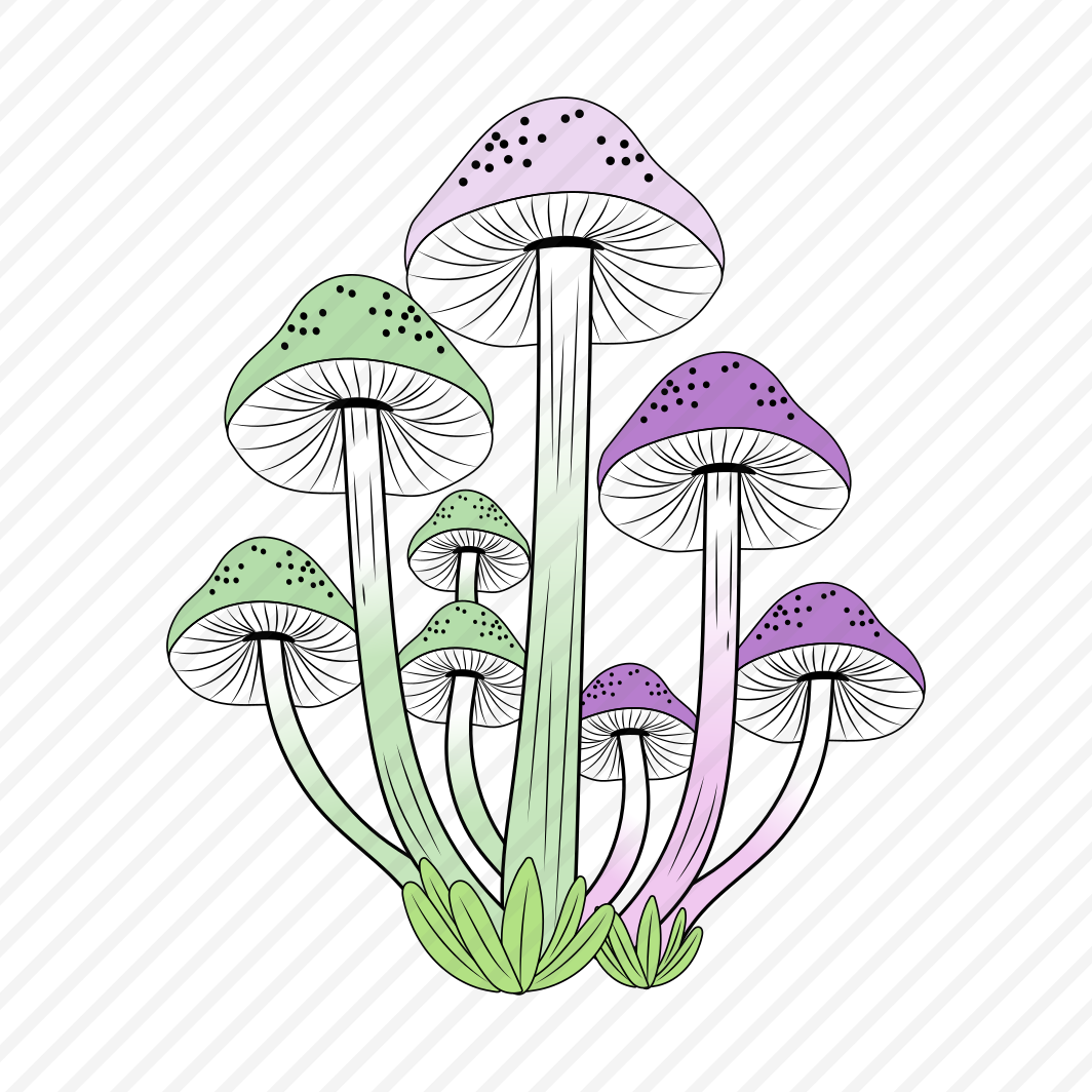 Pastel Mycelium, Mushrooms, Fungi, Edible, Nature, preview